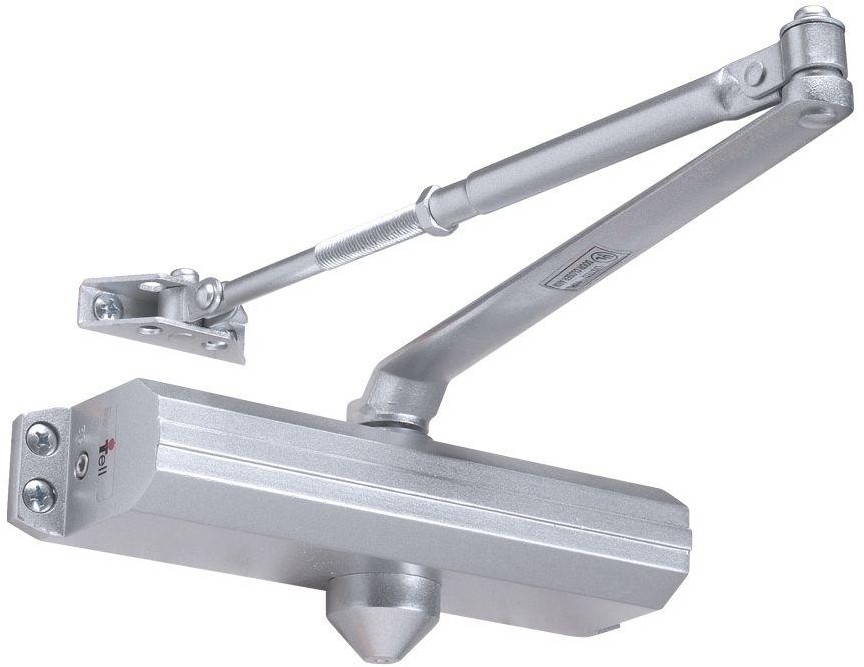 Door Closer Arm Heavy-Duty 4-Tension Adjustable Aluminum Commercial w/ Hardware