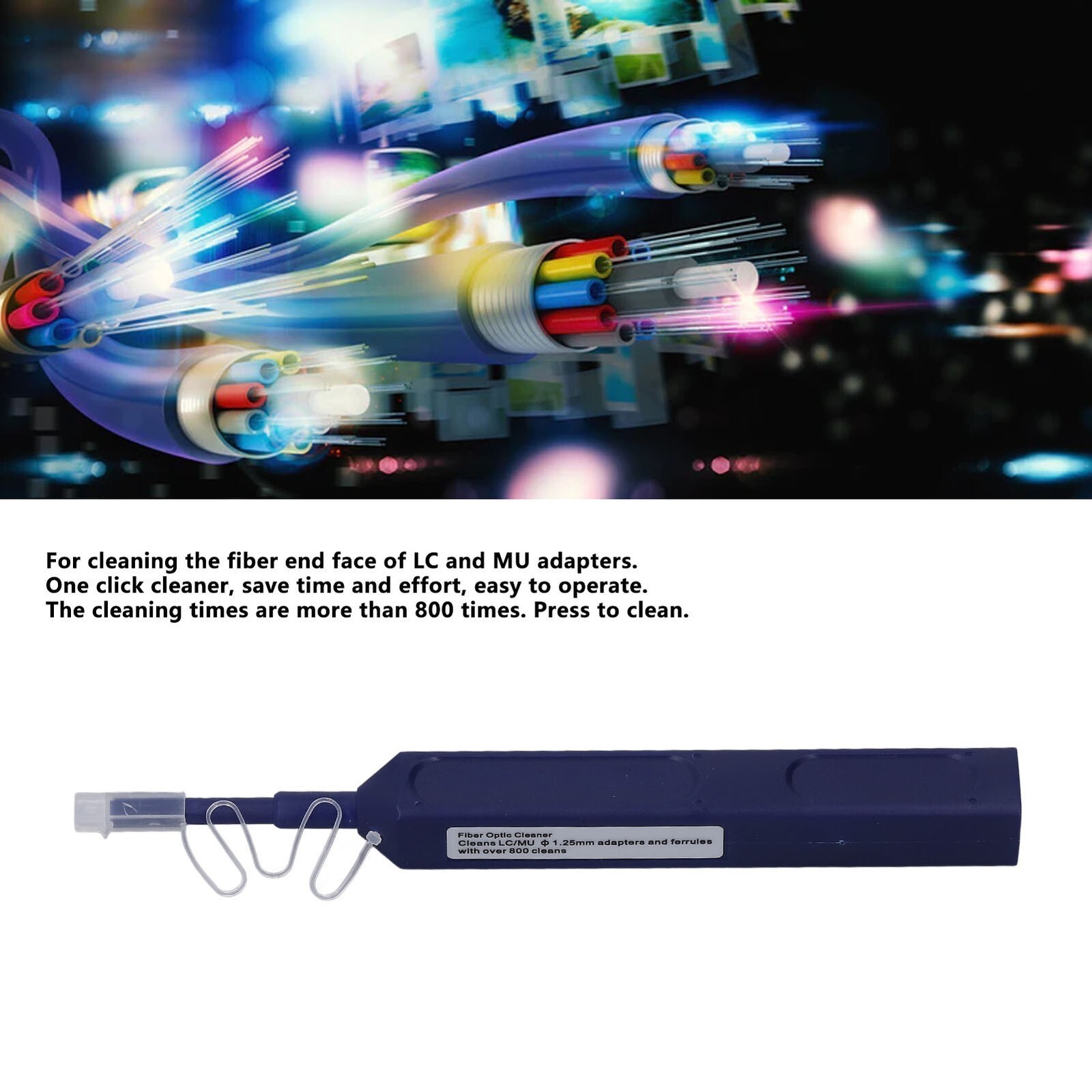 Fiber Optic Cleaner Anti Static ABS LC MU Cable Cleaning Pen Tool