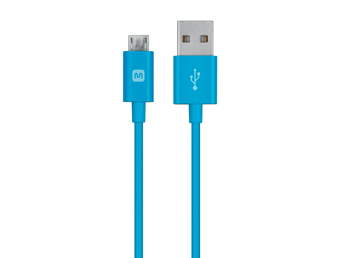 Monoprice Select Series USB A to Micro B Charge & Sync Cable  6ft Blue