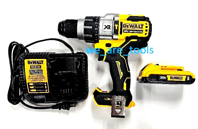 DeWalt DCD998 20V Max XR Brushless 1/2 Hammer Drill, 1) DCB203 Battery, Charger