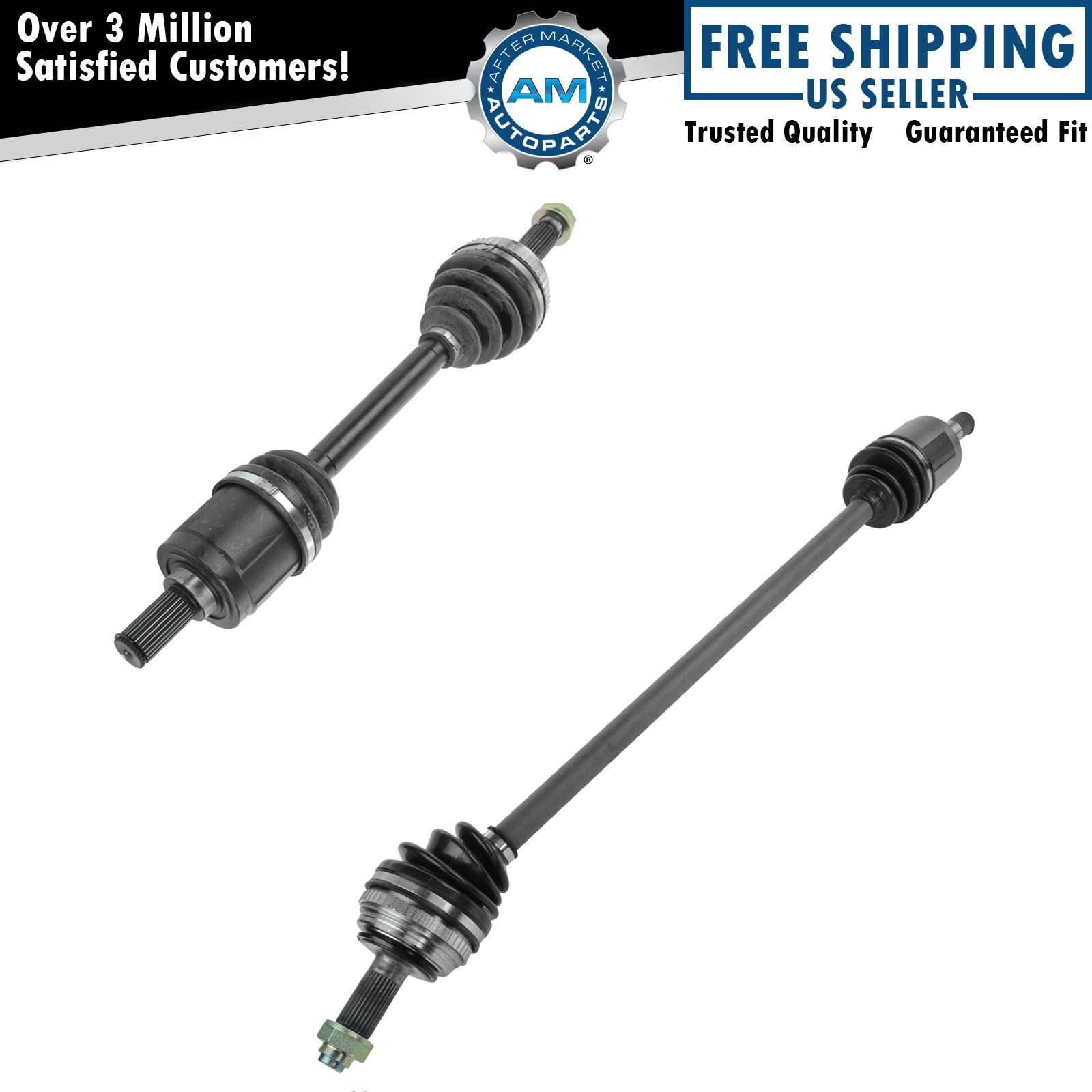 Front Outer CV Axle Shaft Left & Right Pair Set for 90-93 Honda Accord AT
