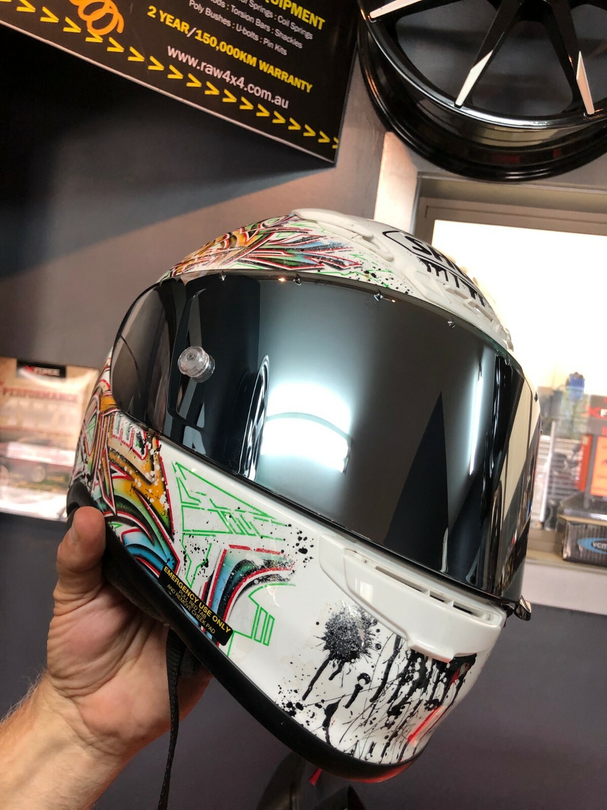 Shoei helmet visor NXR X spirit 111 chrome mirror Tint CWR-F CWR-1