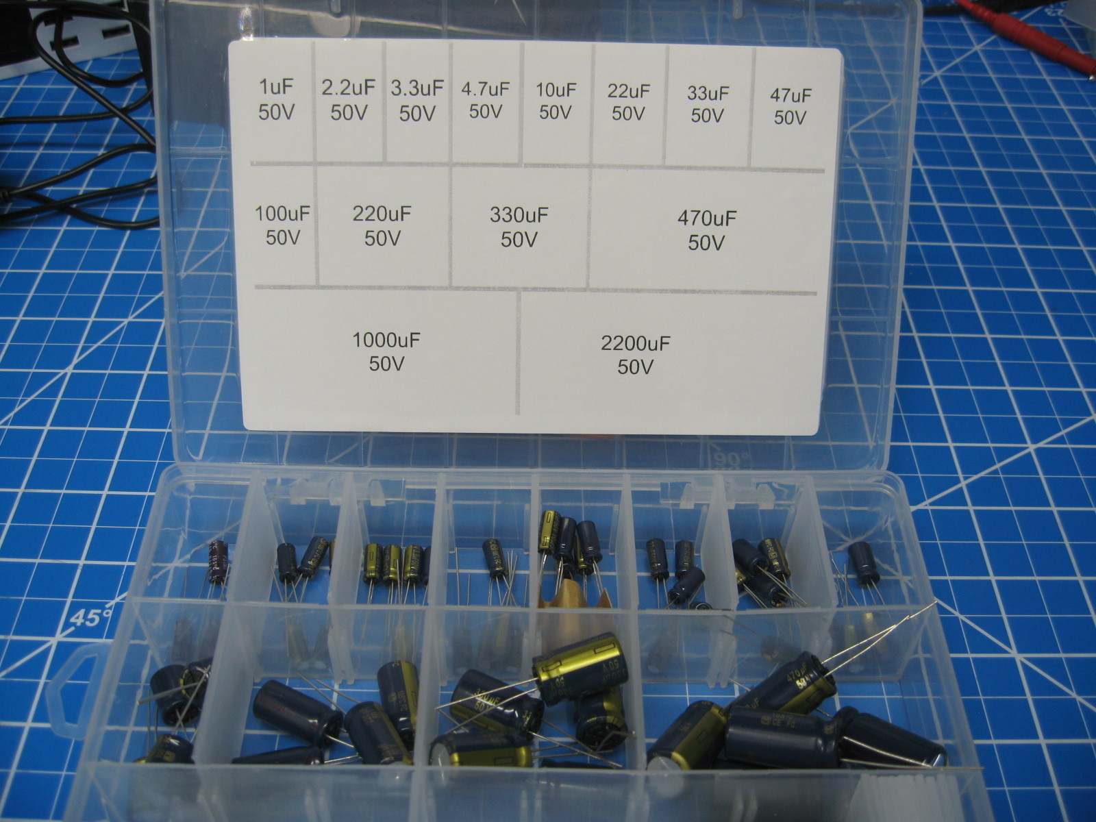 Panasonic - FC Series - Electrolytic Cap Asst - 50v 14 Values 1-2200uF - 64pcs