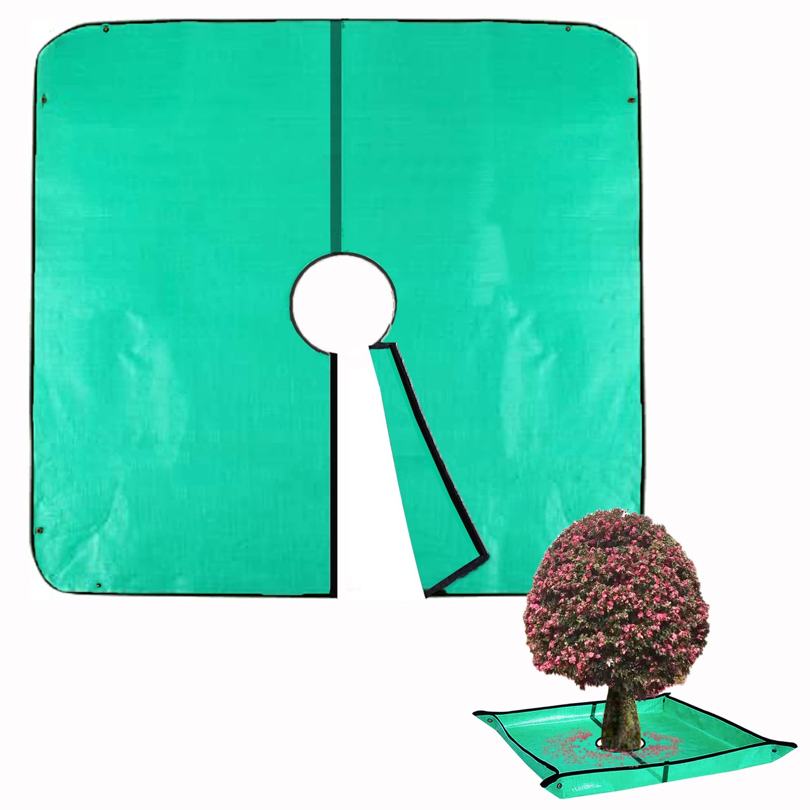 Landscape Pruning Tarp, 78.7“X78.7” Tarp for Trimming with 12 inch...