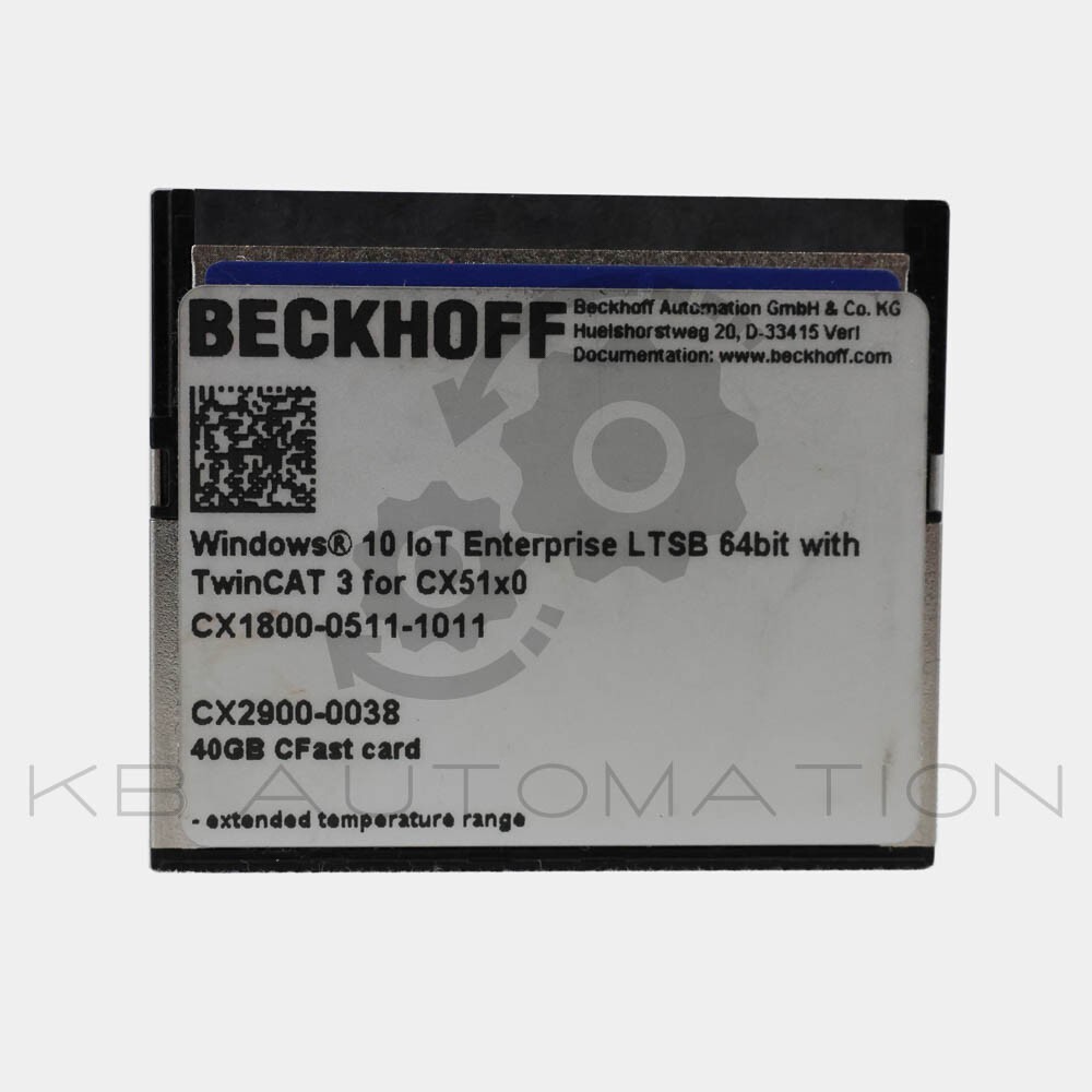 Beckhoff CX2900-0038 40GB CFast card, 3D flash, extended temperature range