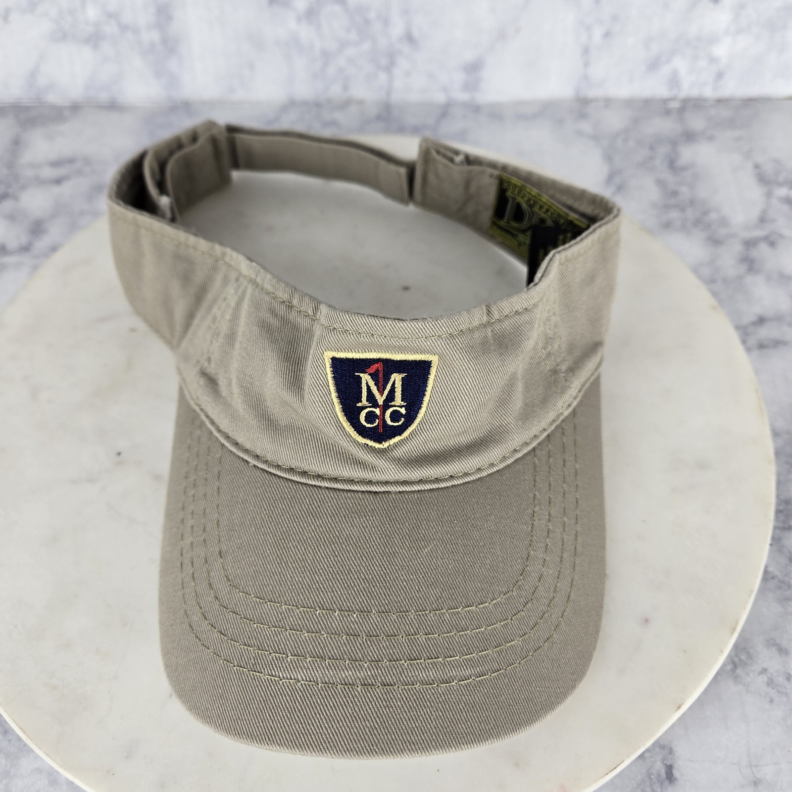Dorfman Pacific Co. MCC Golf Visor Khaki Tan Adjustable Outdoor Casual Summer