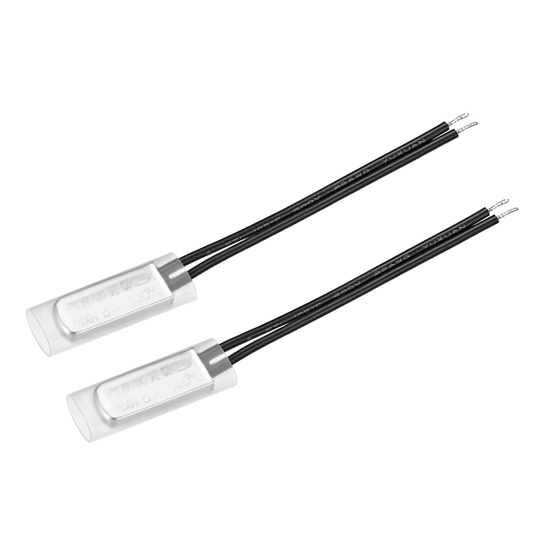 2 x KSD9700 Thermostat 100℃ N.O 5A Metal Bimetal Temperature Control Switch