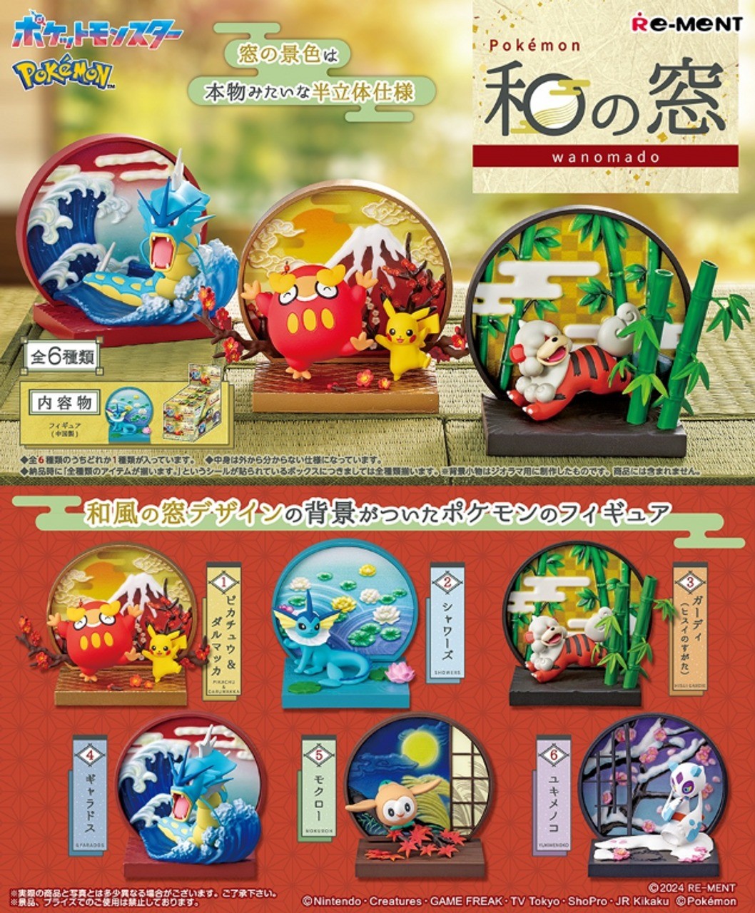 Re-Ment Pokemon wanomado Collection Figure (Full Set of 6pcs Complete Box)