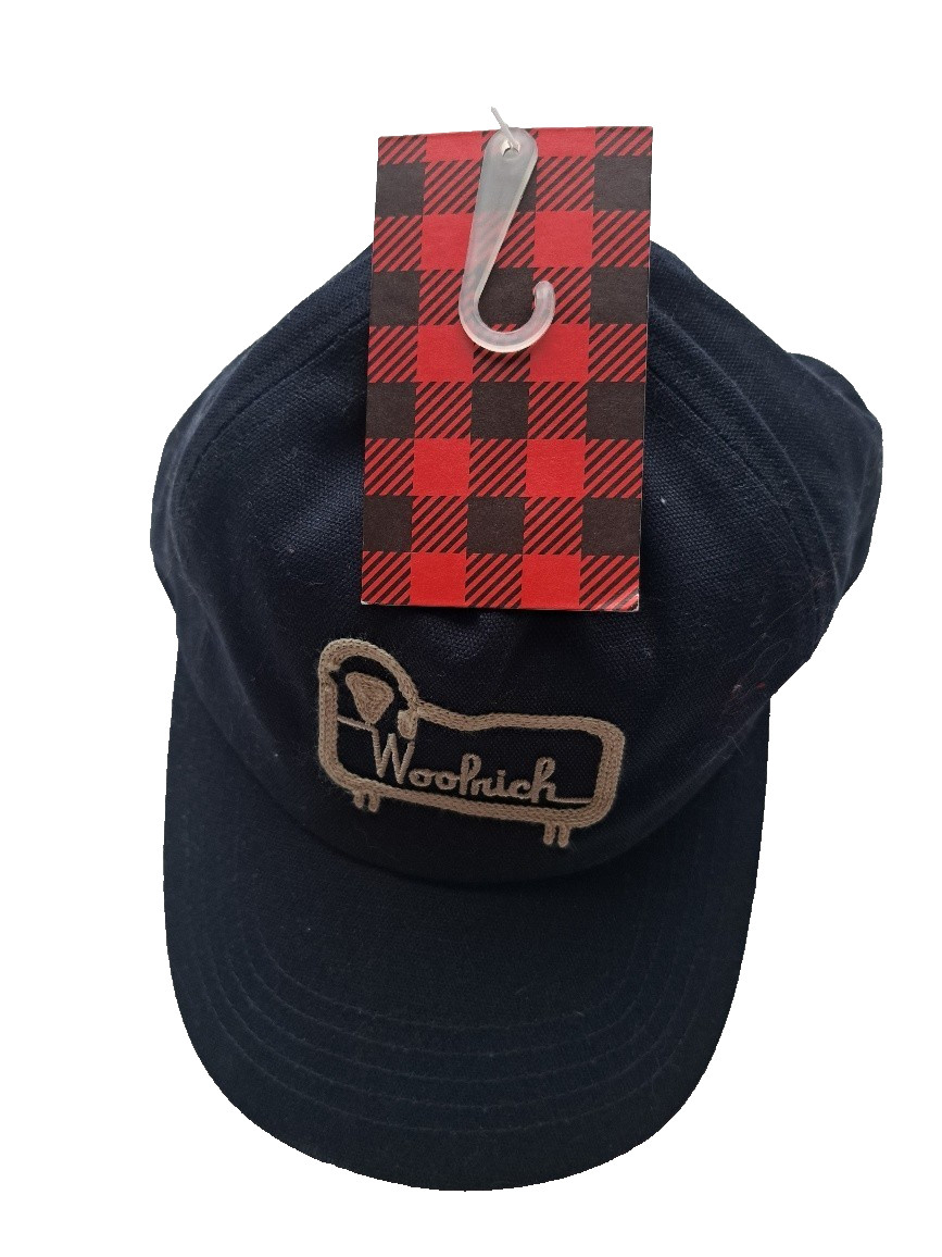 NWT Woolrich Unisex Baseball Cap Navy Blue 100% Cotton One Size