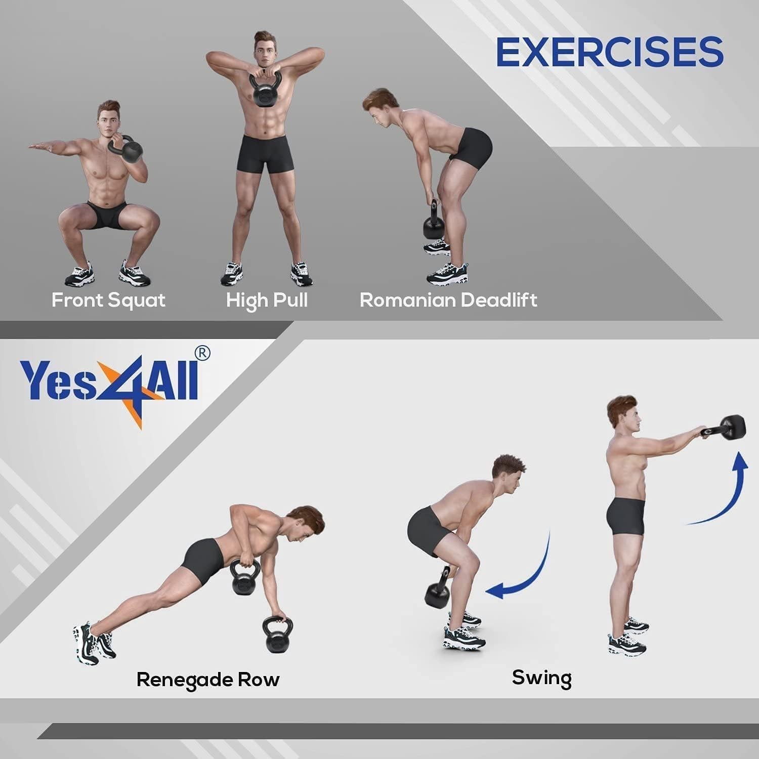 Elegant 30 LB Kettlebell Pair - Cast Iron Weights for Strength & Conditioning