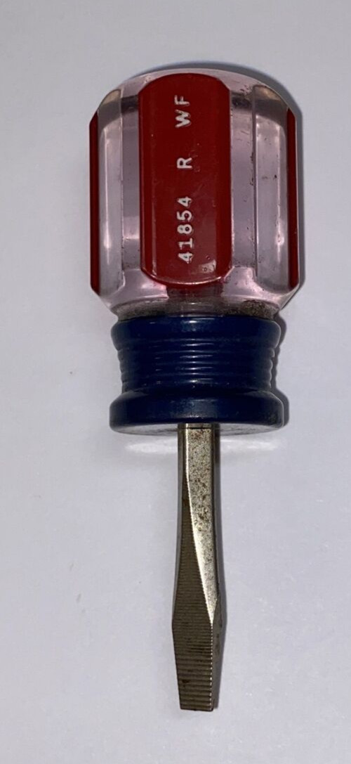Craftsman 41854 R WF Stubby 3/16" Flat Head Slotted Screwdriver USA