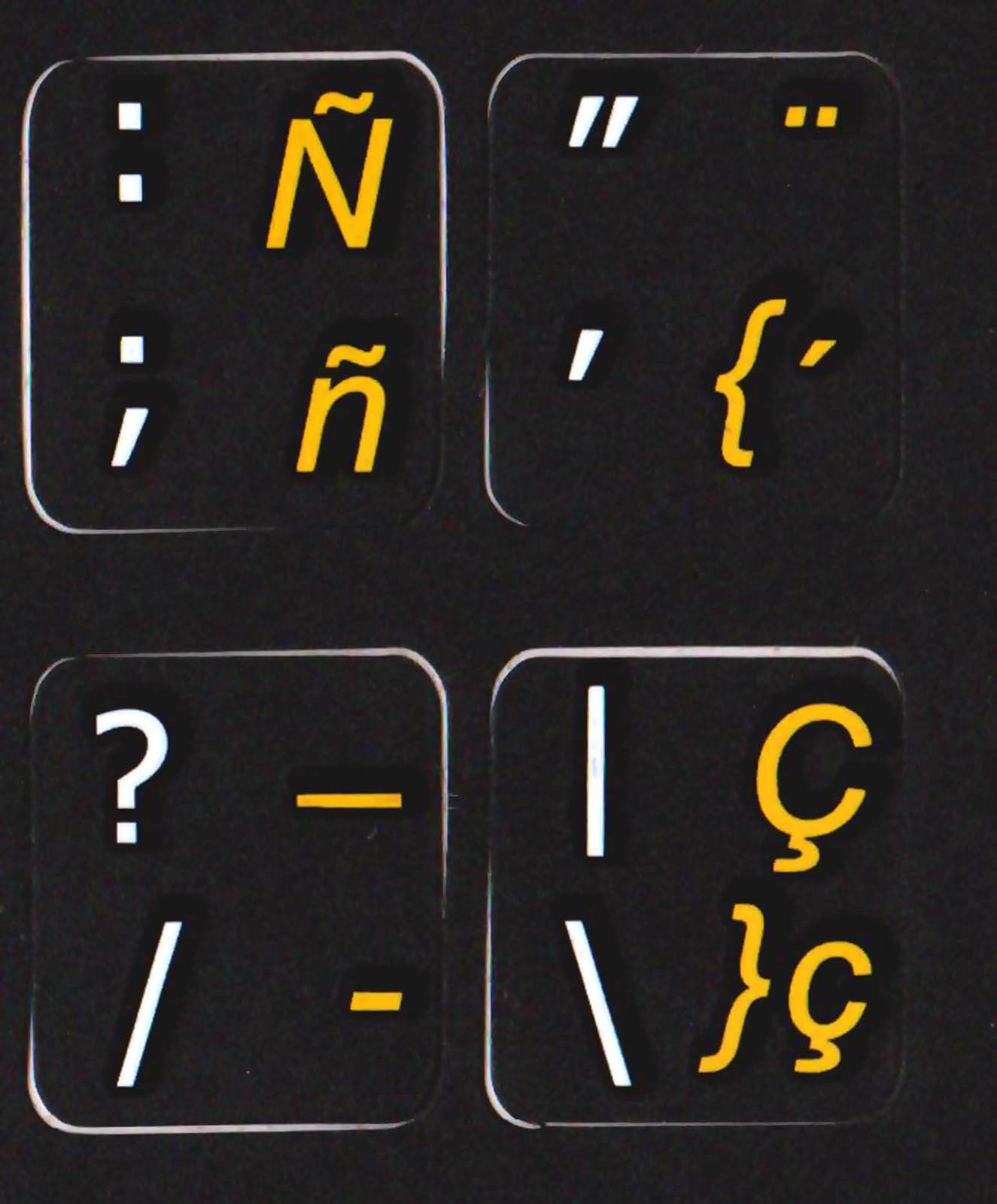 Spanish traditional-English Non Transparent stickers for keyboard Online-Welcome
