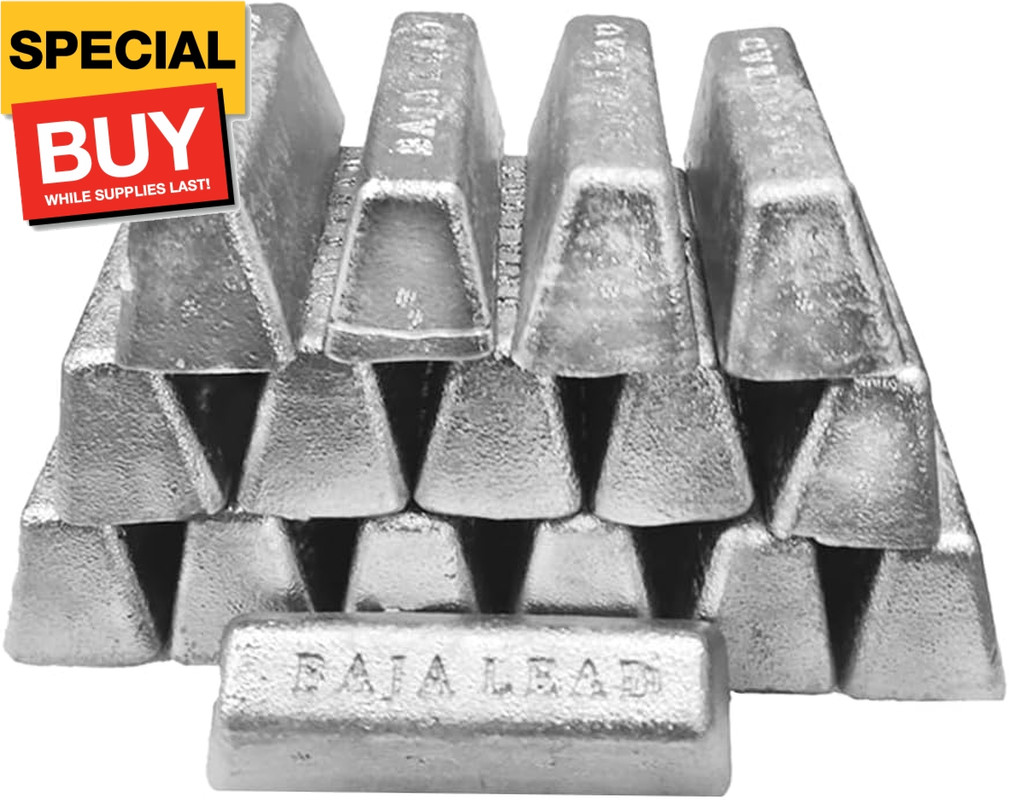 Lead Ingots | Ideal Size 2 Lbs Each Ingot 99.9% Pure Lead by