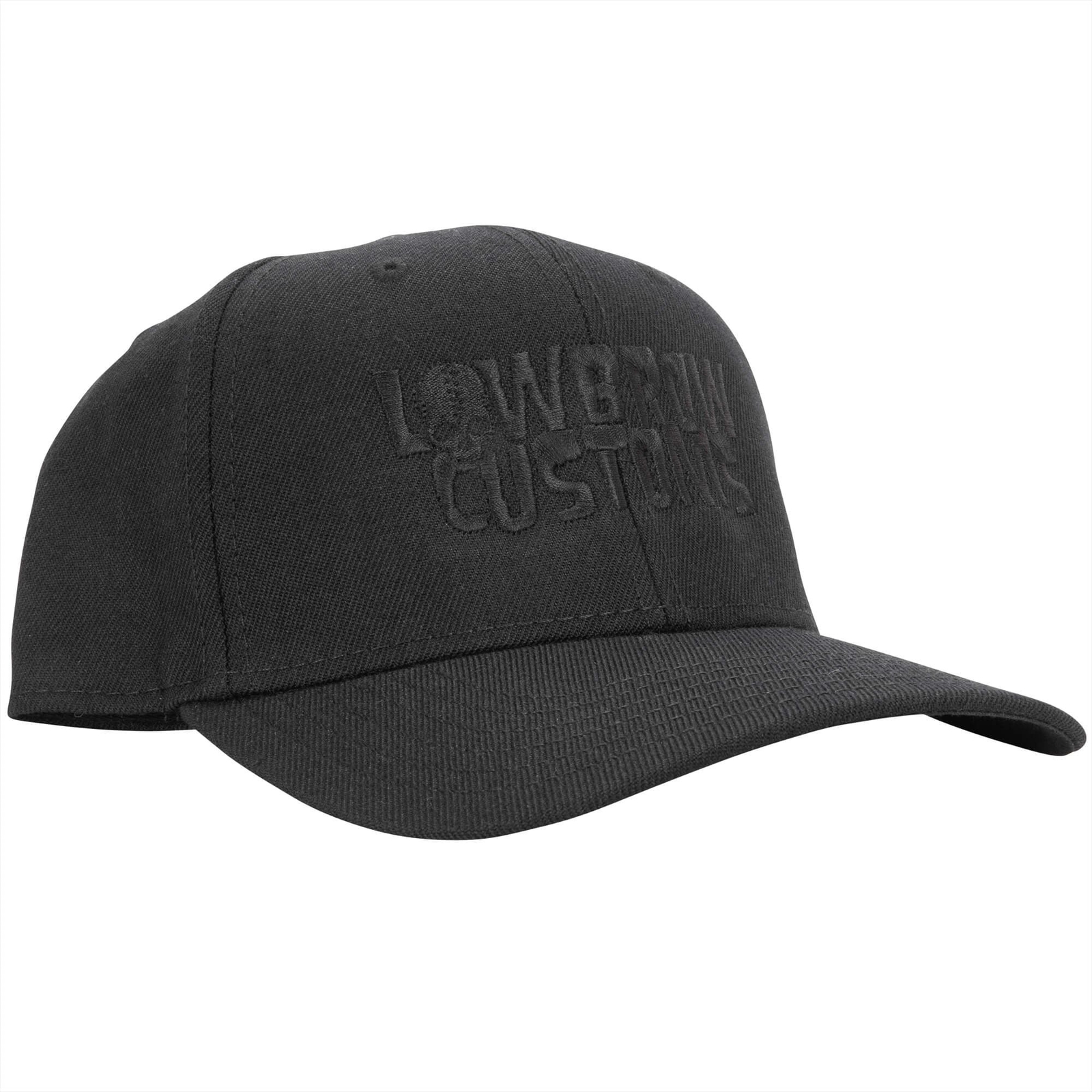 Lowbrow Customs Blackout Embroidered Snapback Hat