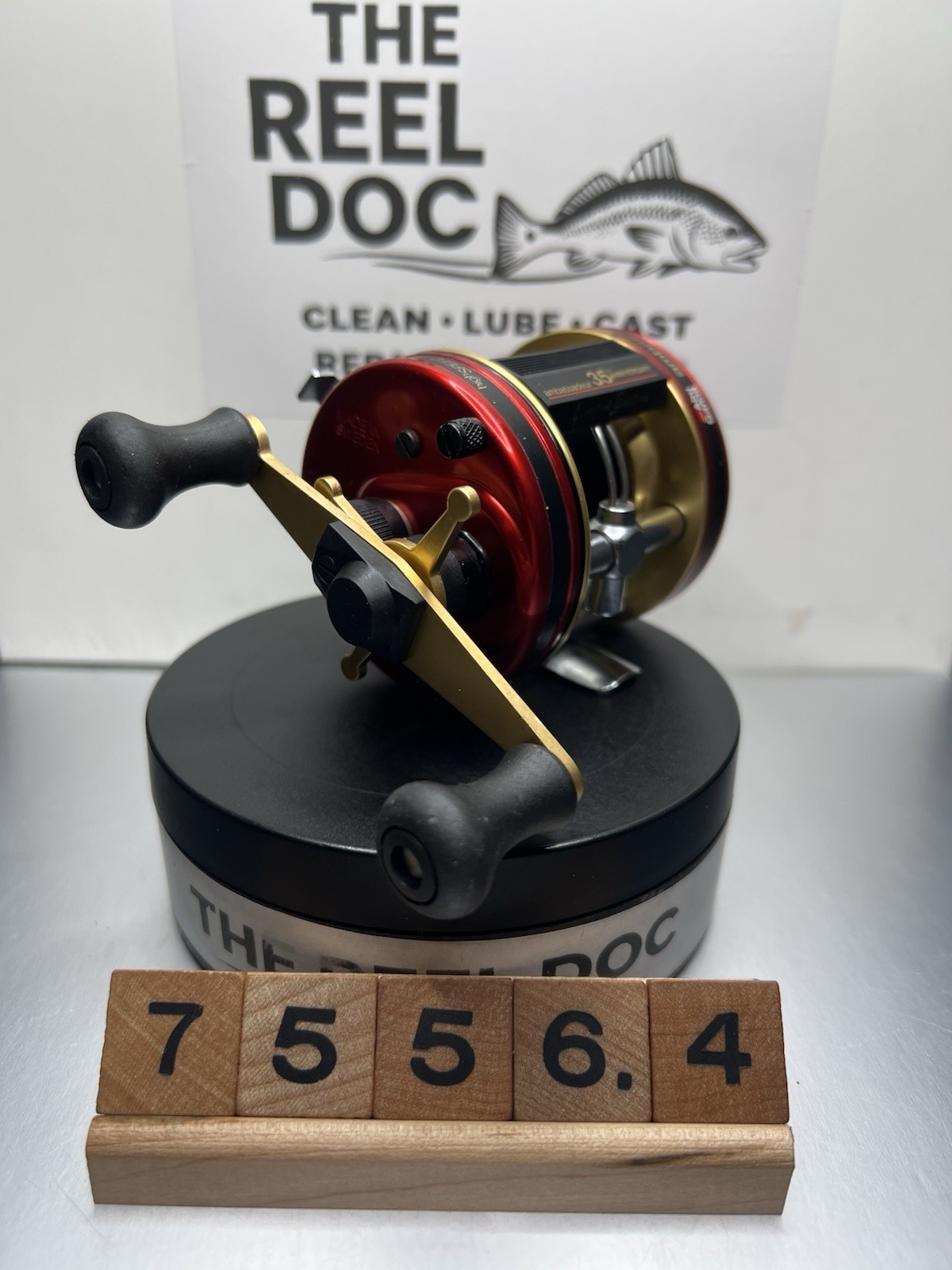 Abu Garcia 5000 35th Anniversary Red Gold Sweden 75564 Serviced By The Reel Doc