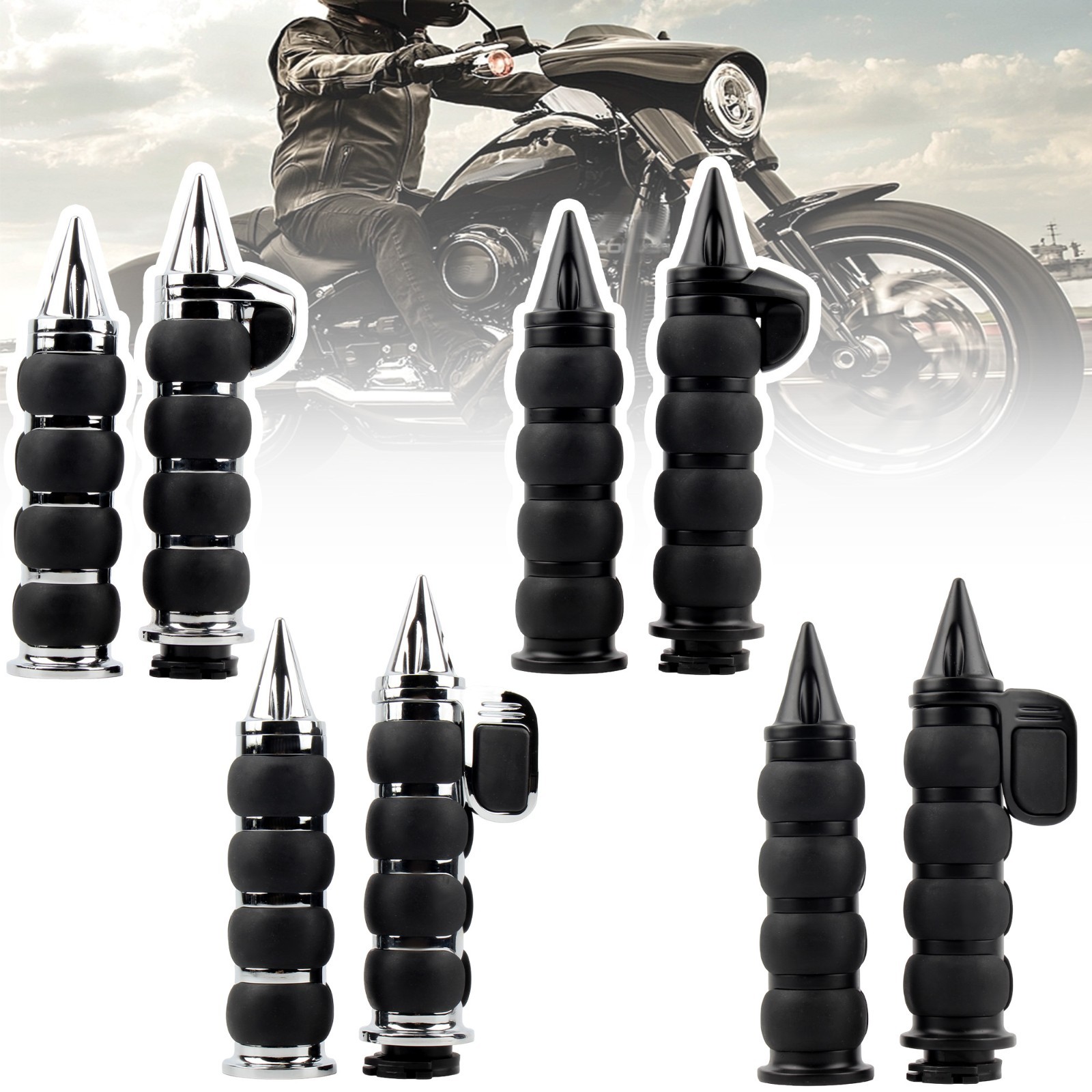 Motorcycle Hand Grips For Harley Sportster Dyna Softail Touring Street Glide