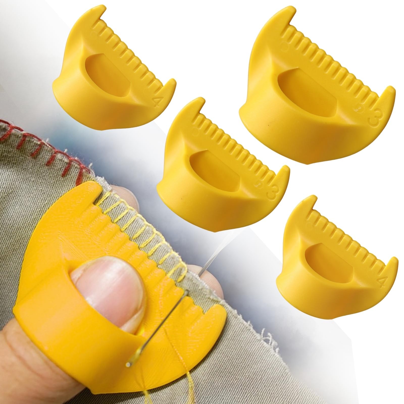 4Pcs Edge Stitch Lock & Sewing Gauge Set, Perfect Seams 3Color-4mm&3mm&2mm