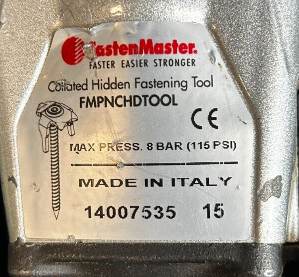 FastenMaster Collated Hidden Fastening Tool FMPNCHDTOOL 115 PSI NICE!!! *