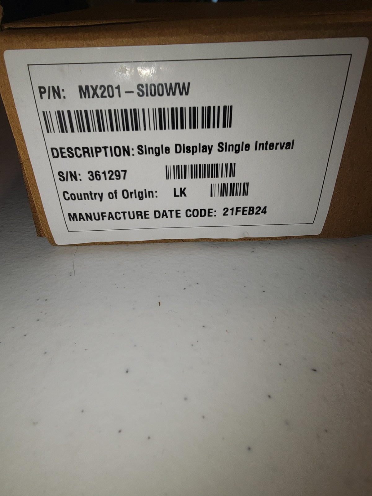Zebra MX201-SI00WW MP6000/7000 Scanner/Scale Pole Display, Single Interval - NIB