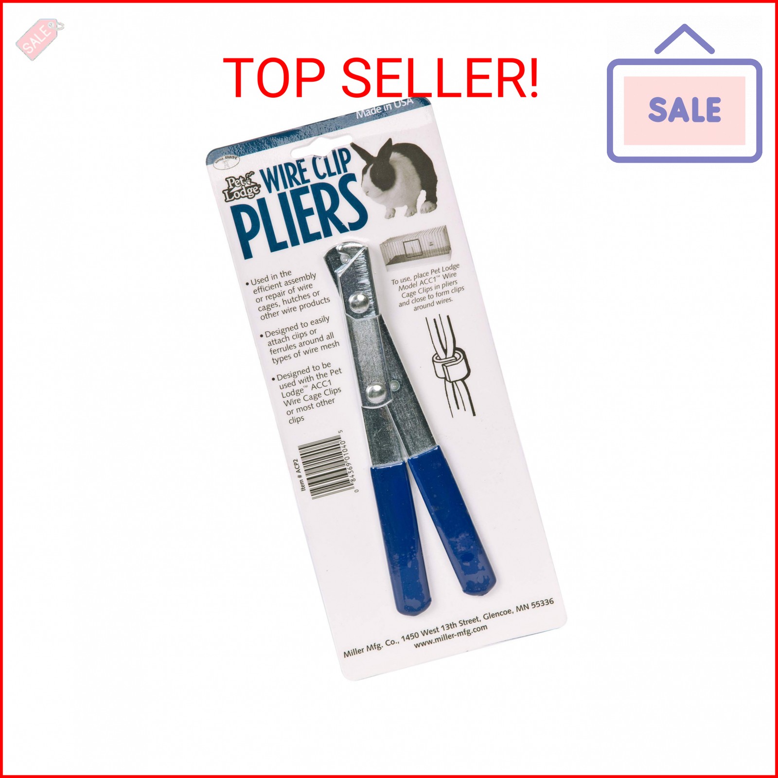 Pet Lodge® Wire Clip Pliers | Specialty Pliers Designed for Ferrule Type Wire Cl