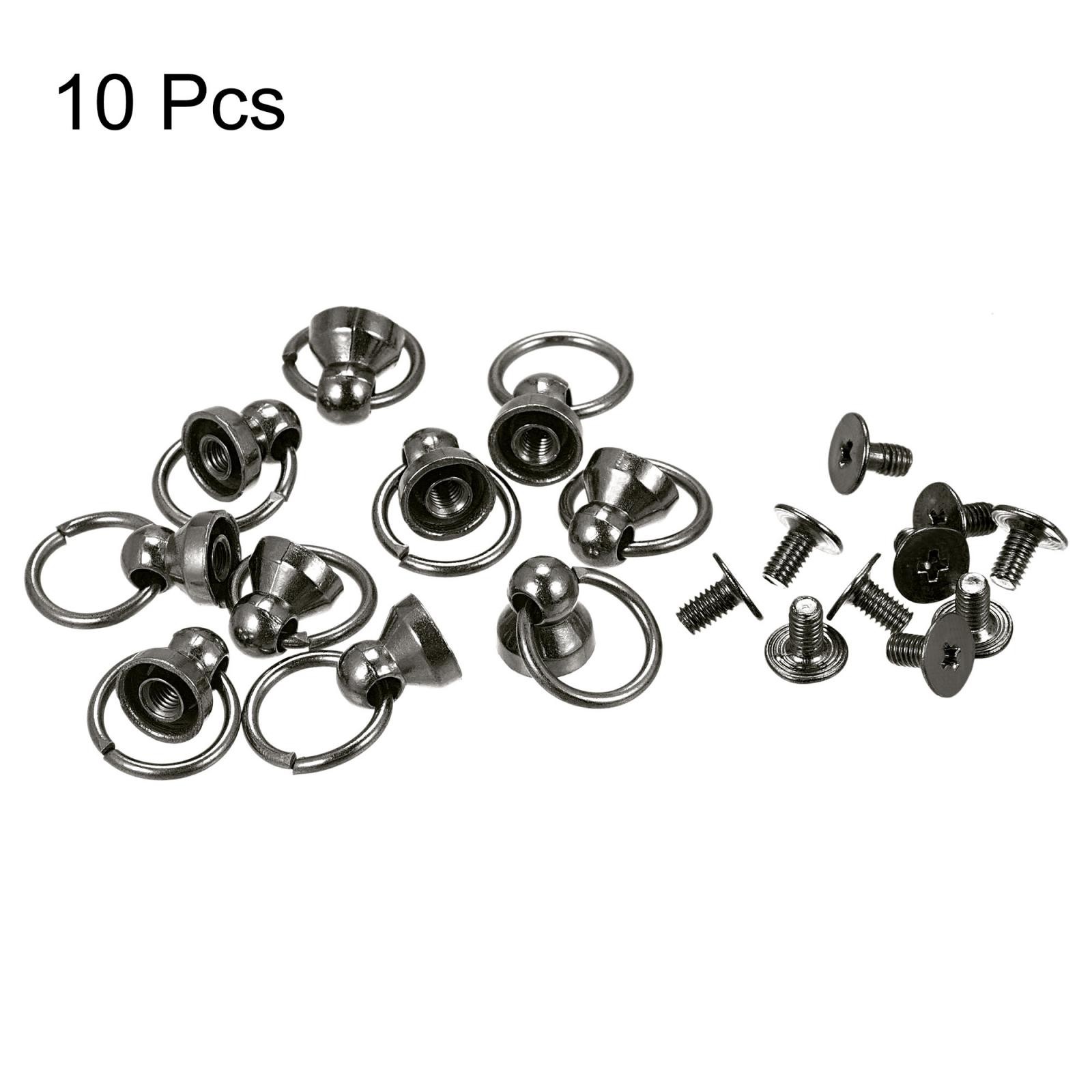 0.43" Toroidal Joint Button Pin Rivets Screw Bow Grey 10 Pcs
