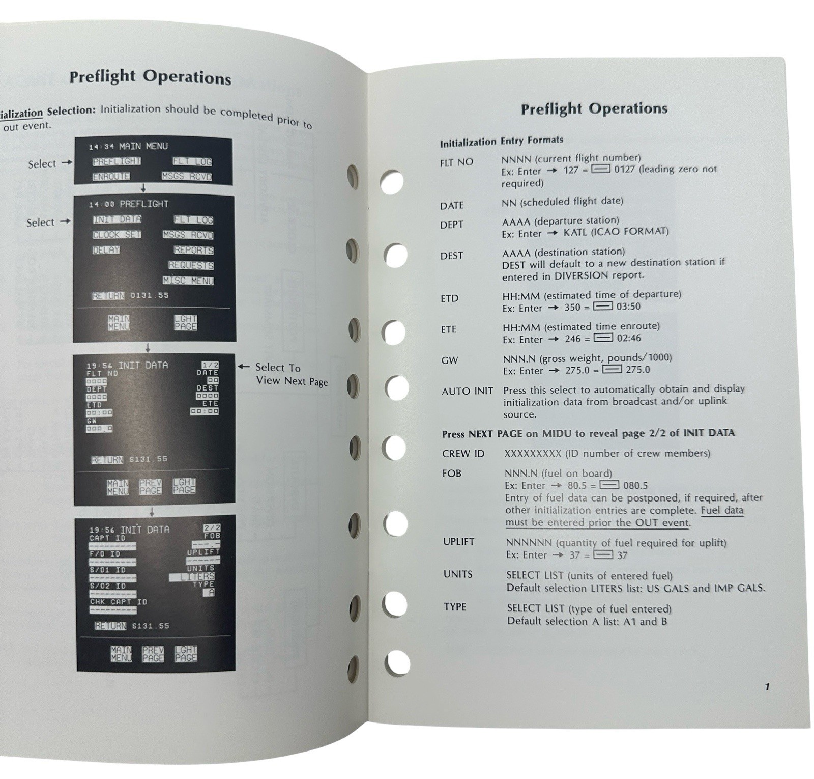 Rockwell Collins ACARS IDU Operator Guide 1992 Aircraft Avionics Manual