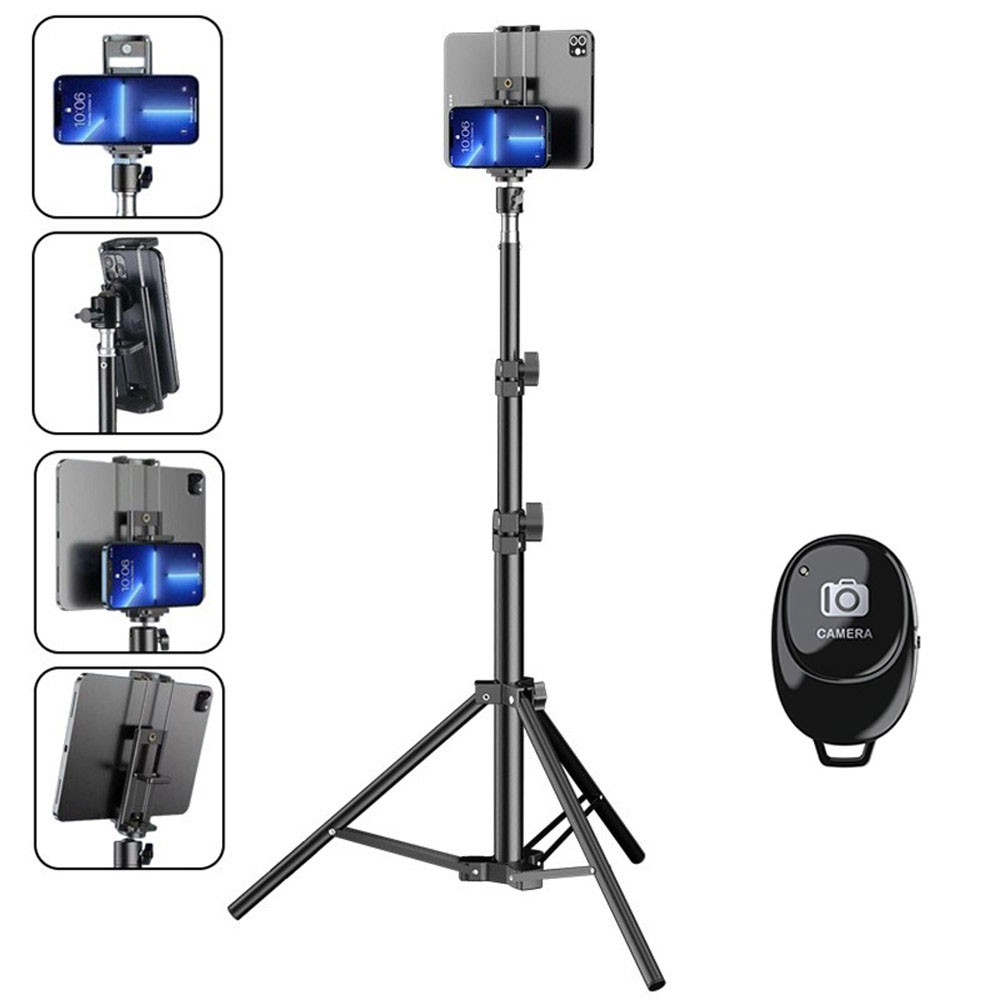 63" Heavy Duty Floor Tablet Tripod Stand Adjustable for iPhone iPad Pro 7-11"