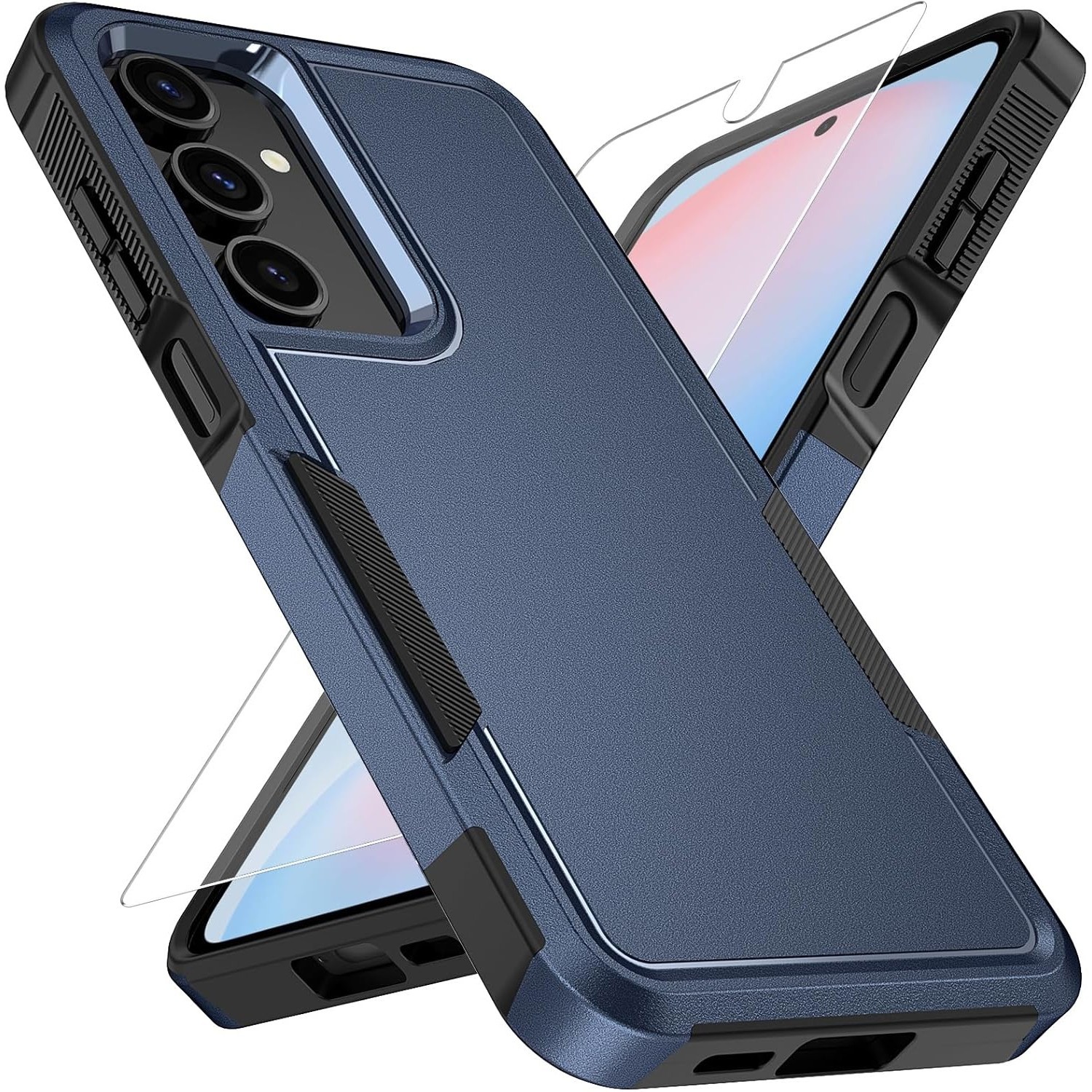 For Samsung Galaxy A17 5G Case Shockproof Phone Dual Layer Cover +Tempered Glass