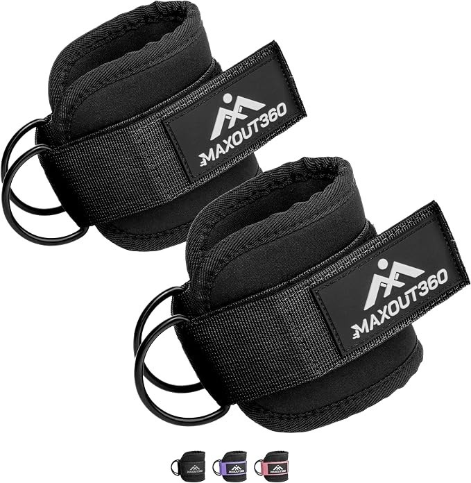 Gym Ankle Straps for Cable Machines, Thick Padded Ankle