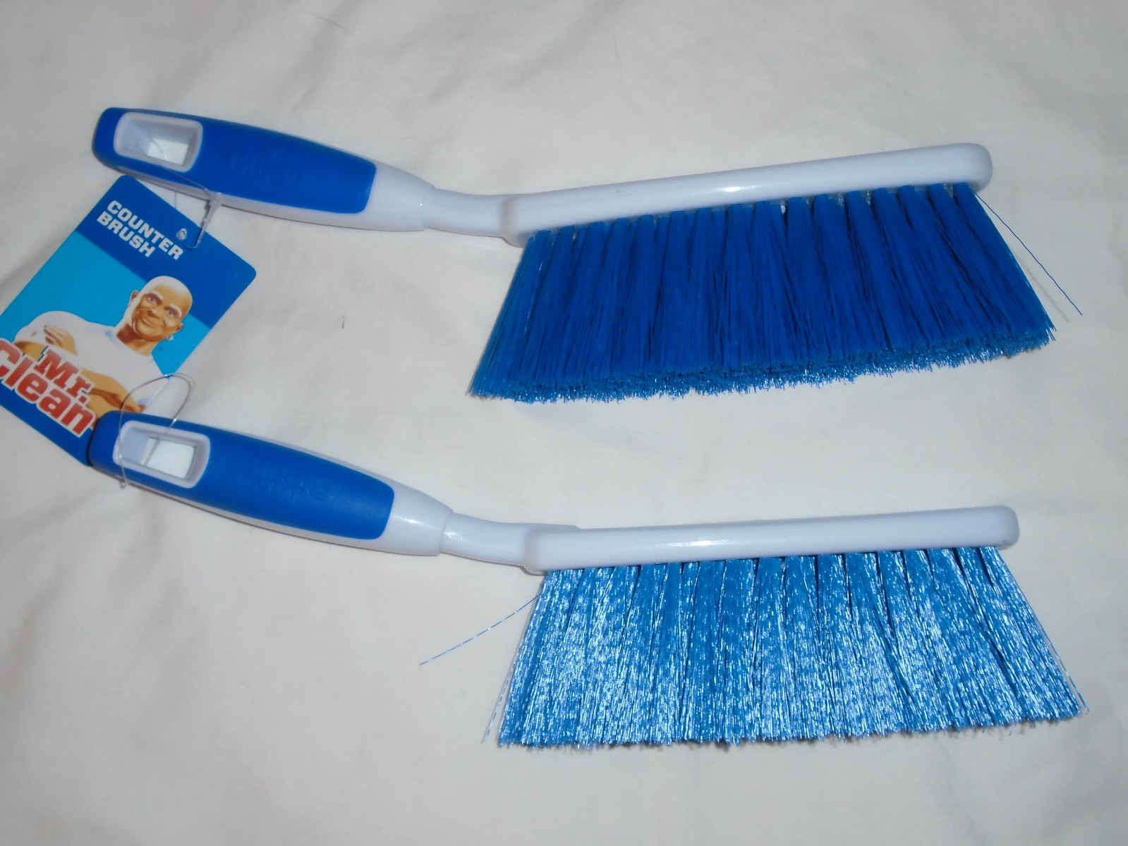 Set of 2 Mr. Clean Counter Brushes - 12" Blue Handheld Brushes - NEW