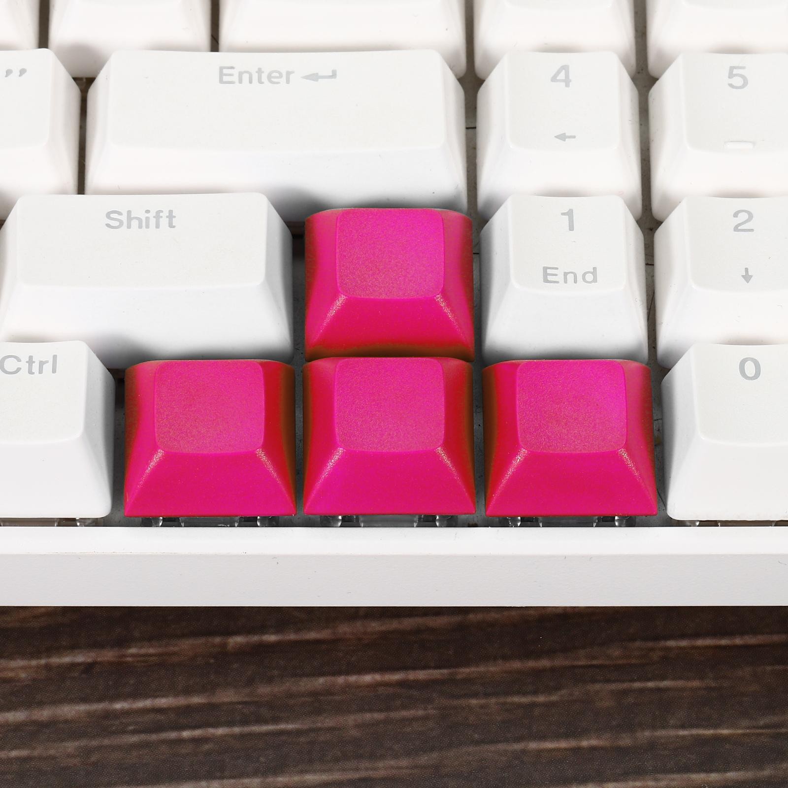 1U Blank Keycaps, 5 Pack MX Keyboard Replacement Universal PBT Mechanical, Red