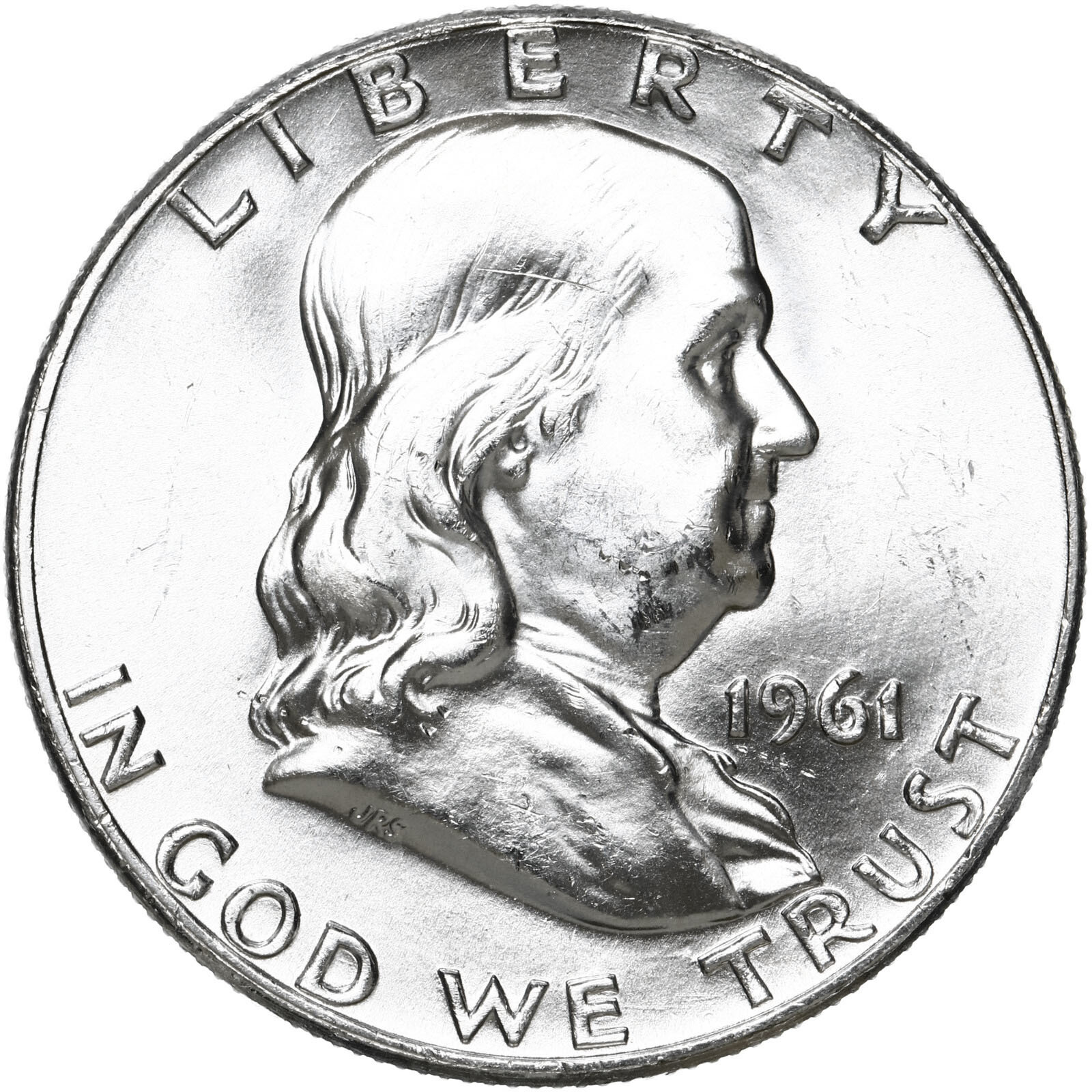1961 D Franklin Half Dollar 90% Silver BU
