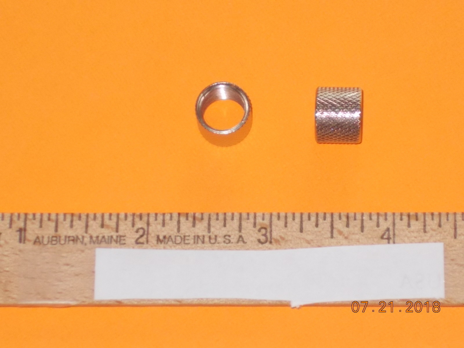 Tobacco Pipe parts & accessories - (1) Knurled coupling - nickel