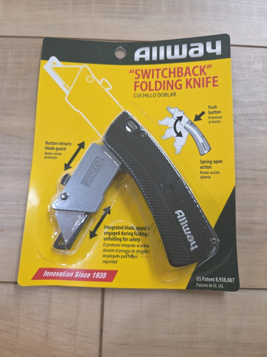ALLWAY SWK Switchback Folding Utility Knife with Integrated Blade Guard