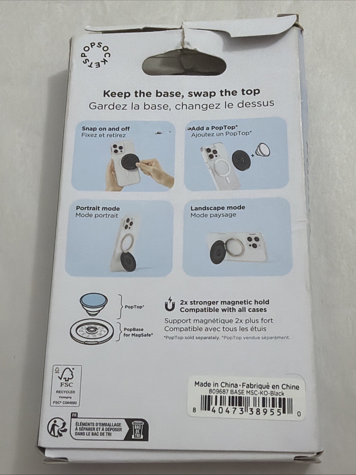 PopSockets MagSafe Kick-Out PopBase Base For Any Poptop Black PREOWNED!