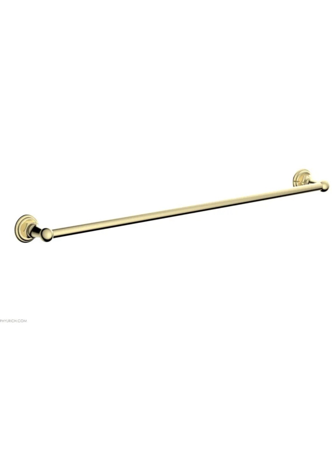 PhylrichHex Traditional Towel Bar 500-72-003  30 Inches Polished Brass Finish