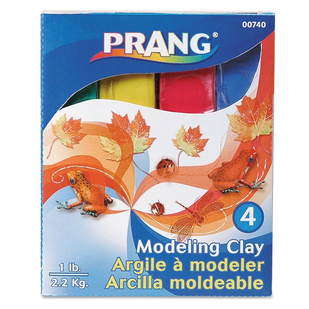 Prang 00740 1 lbs Modeling Clay Assortment - Blue/Green/Red/Yellow (1/BX) New