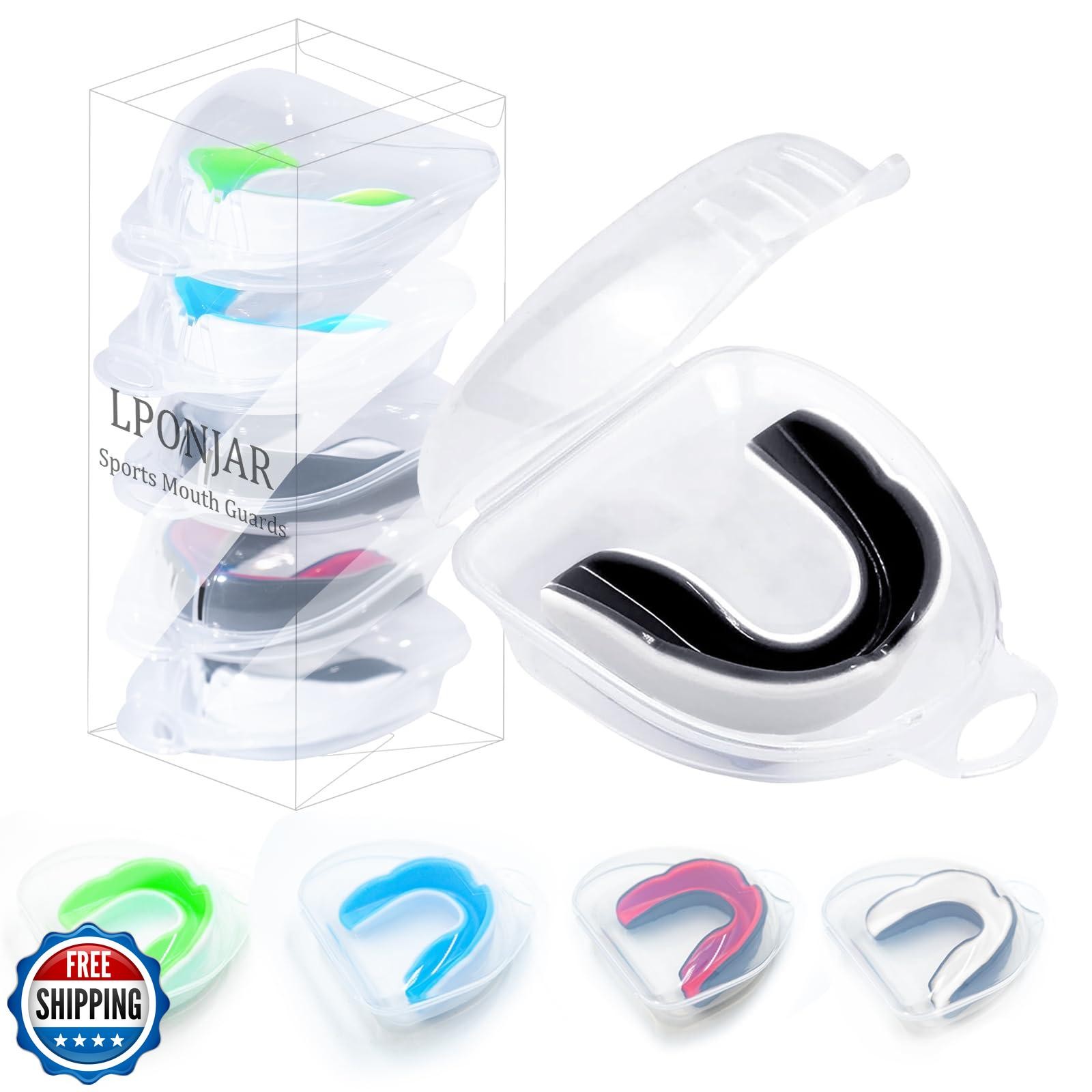5 Pack Kids Youth Mouth Guard for Sports, Boys Girls Mouth Guard with Case, C