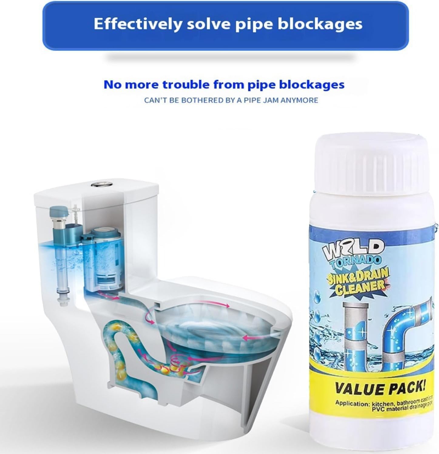 Wild Tornado Cleaner Sink and Drain Cleaner, Drain...