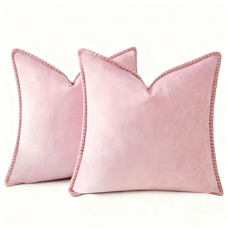 Homaxy Soft Chenille Throw Pillow Covers Decorative Pillow Covers 18x18 Home Lux