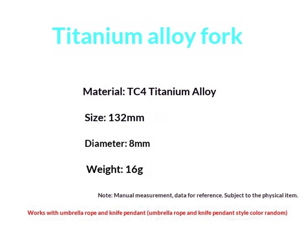 EDC Tool TC4 Titanium Alloy Fork Multi Tool Compact Lightweight