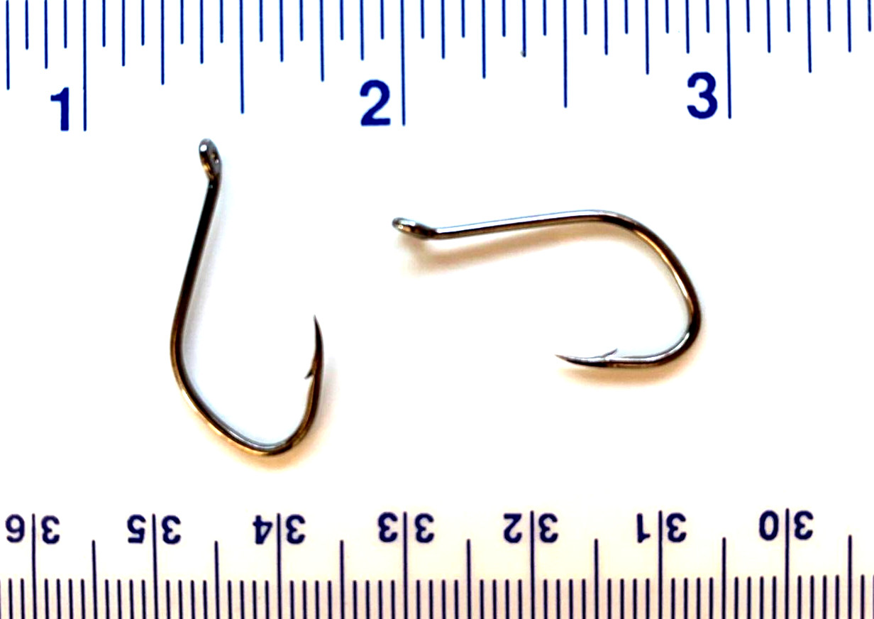 100 VMC 7356 7356BN Black SureSet Dropshot Fish Hooks - size 1