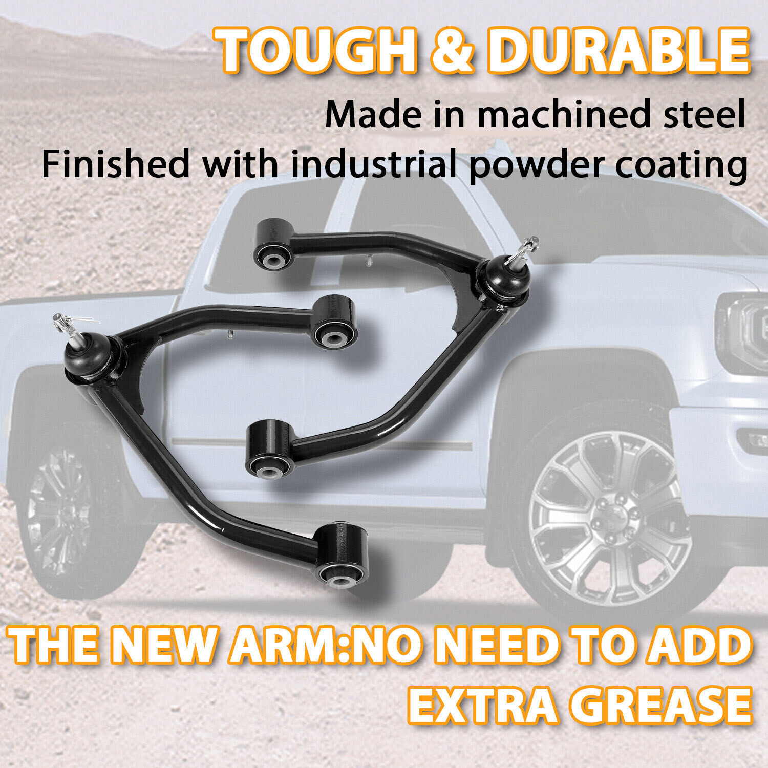 2-4" Lift Front Upper Control Arms for 2007-2018 Silverado Sierra 2WD 4WD STEEL
