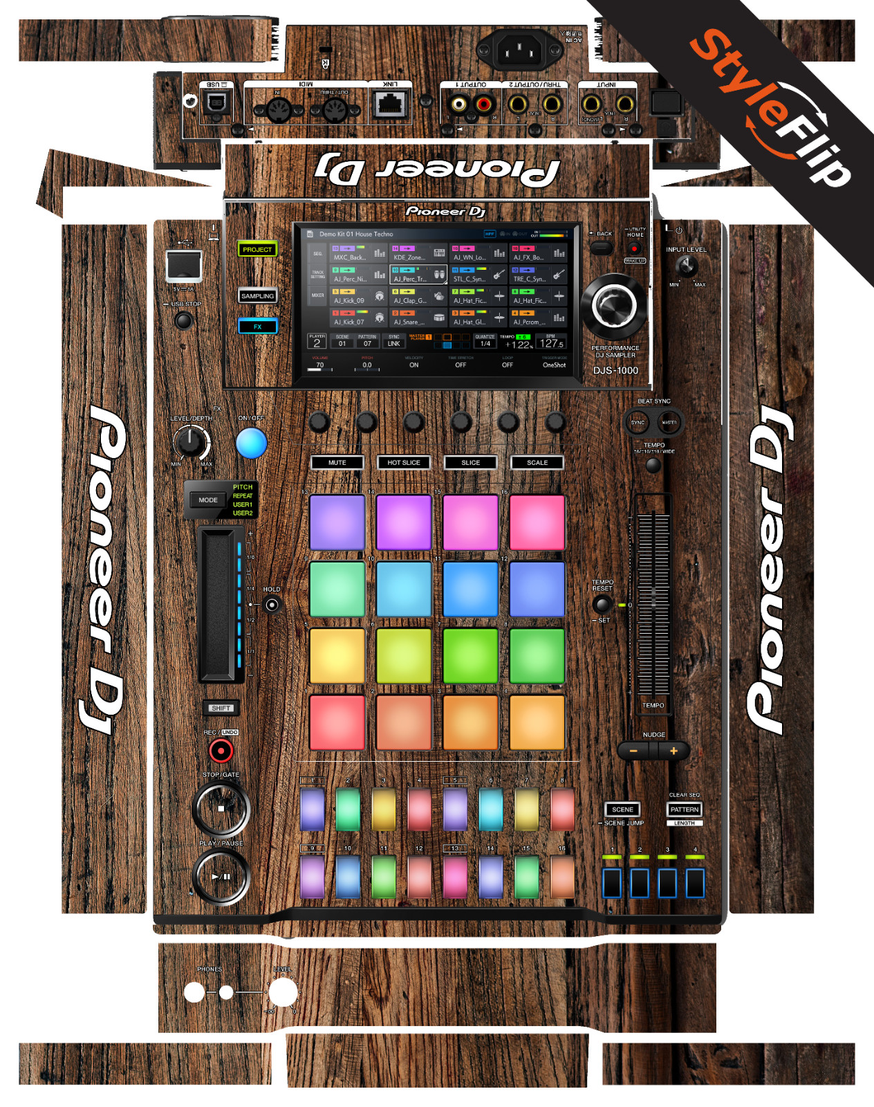 Pioneer DJS-1000 Skin | Wood 3 | Protective Decal | StyleFlip Skins