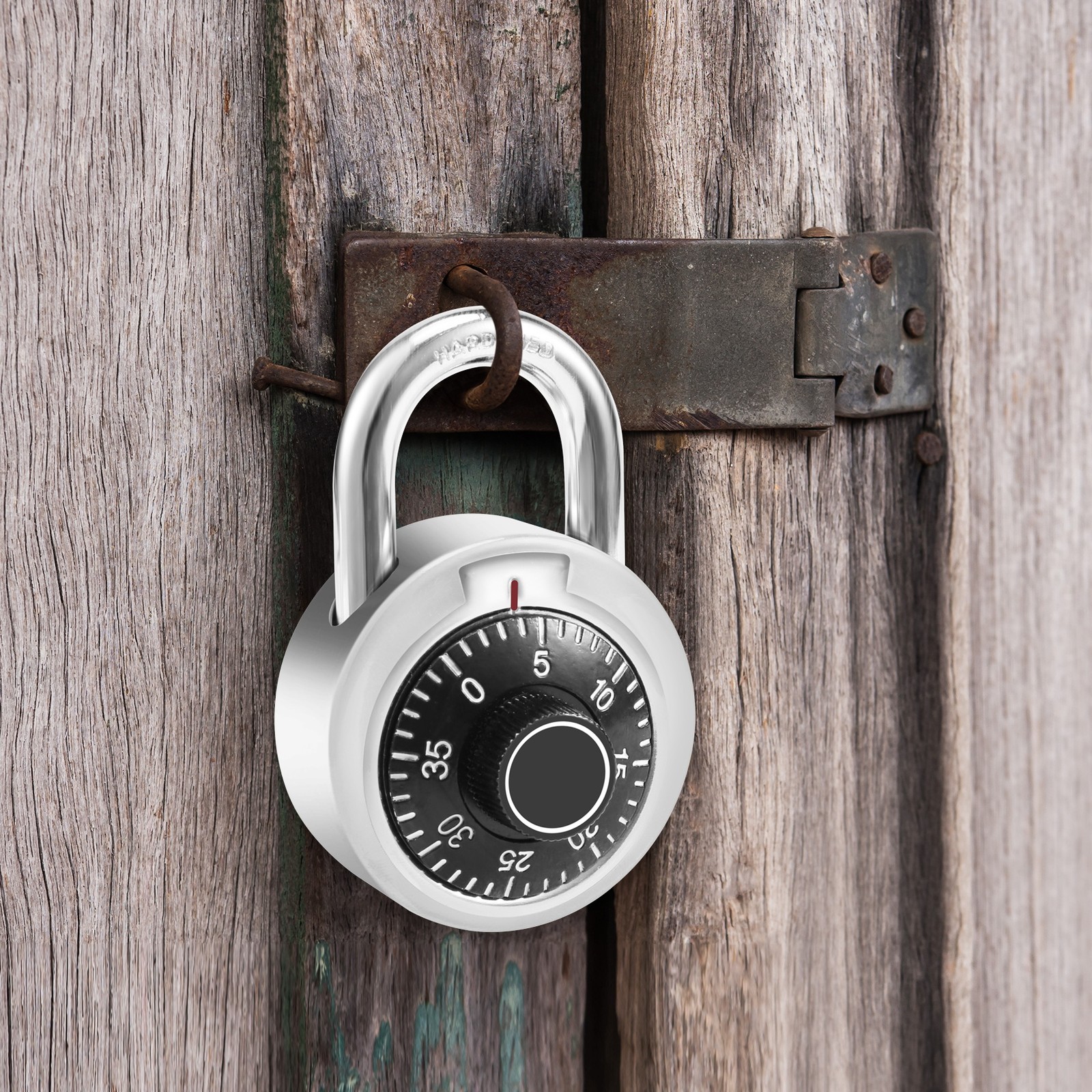 Master Coded Lock 50mm With Round Fixed Combination Padlock W6Q14978