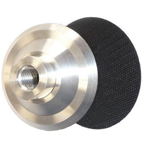 4 Inch Aluminum Backer Hoop and Loop Polishing 5/8-11 Pad Grinder Stone Wet