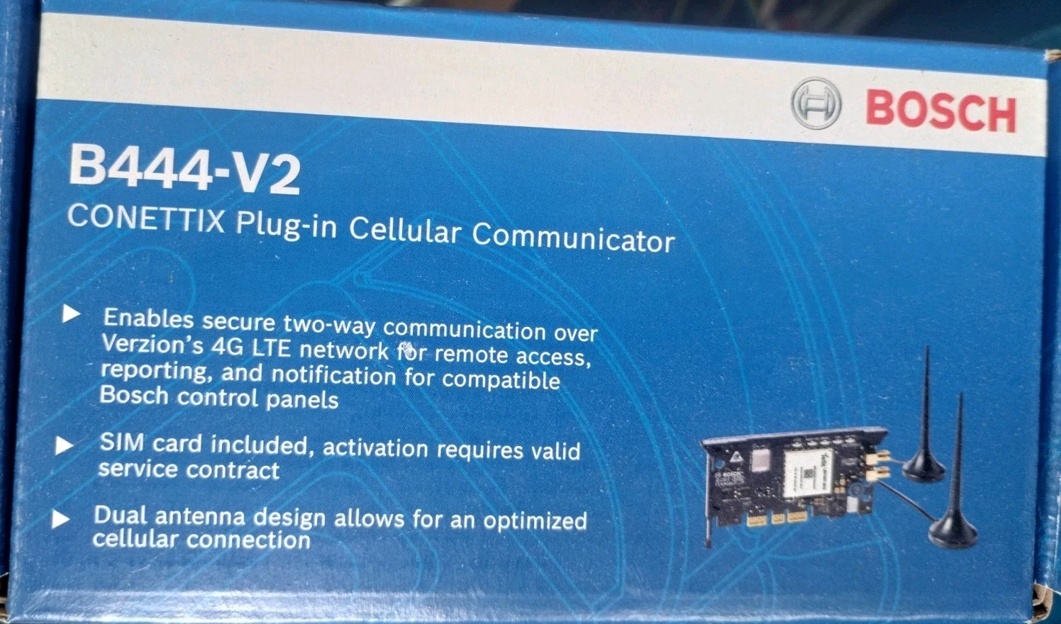 Bosch B444-V2 LTE Cellular Communicator Conettix Alarm Module New