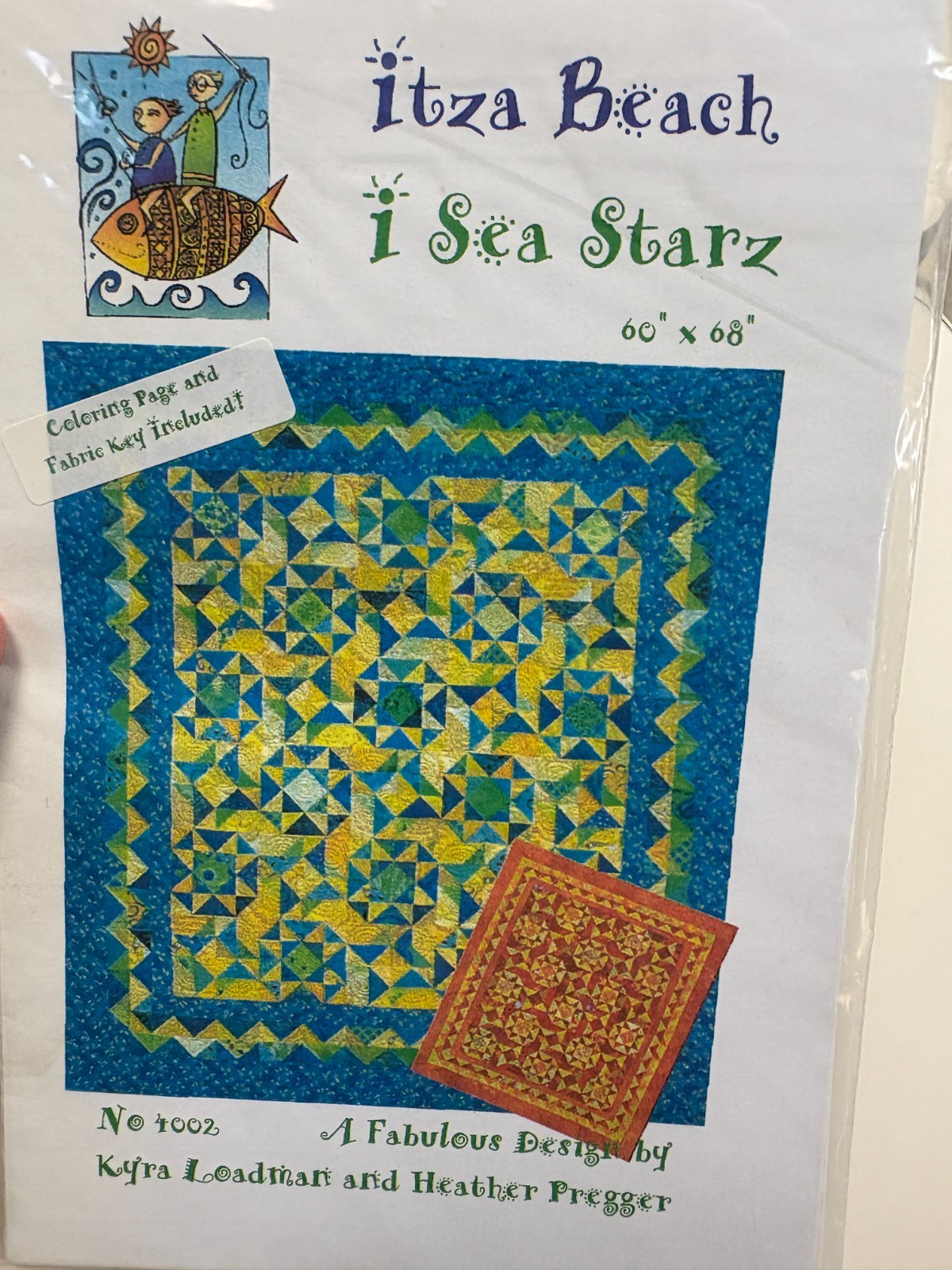 I SEA STARZ quilt pattern, Pieced, 60x68"