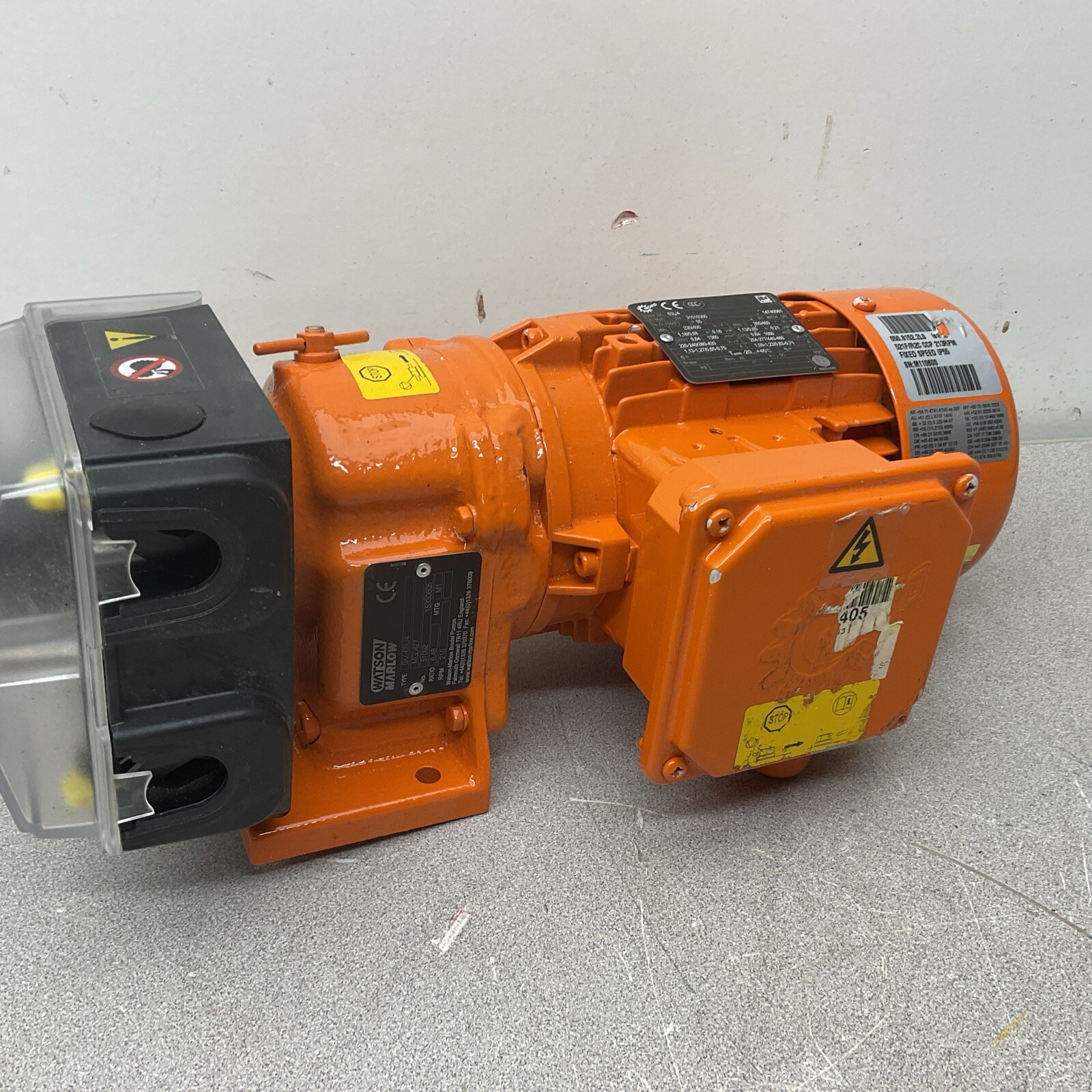 NEW WATSON MARLOW 0XZ-63L/4 MG0427 Pump; Ratio 1:6.48, 210 RPM, 3Ph, 265/460V