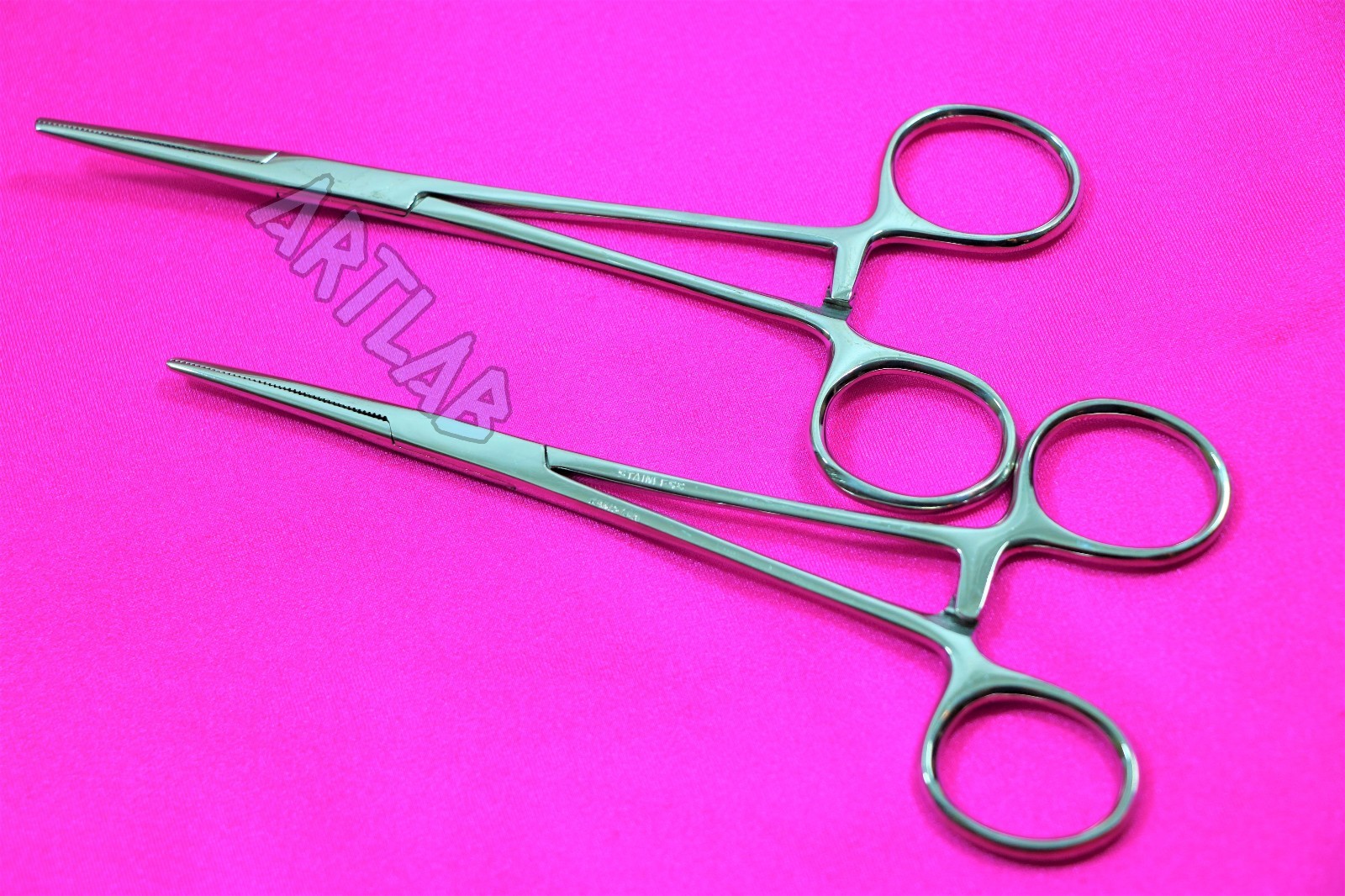 2 PC MOSQUITO HEMOSTAT FORCEPS 5.5" STRAIGHT STAINLESS STEEL SURGICAL MEDICAL